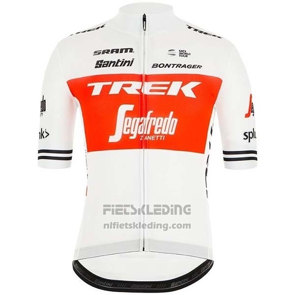 2019 Fietskleding Trek Segafredo Wit Rood Korte Mouwen en Koersbroek
